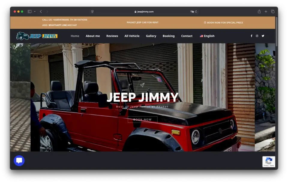 เว็บไซต์จองรถจี๊ป Jeep Jimmy Phuket